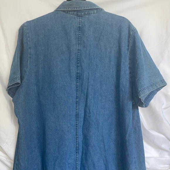 Bleu Bayou 90'sVintage Women’s Denim Dress Lady Bug Butterfly Patch - Picture 4 of 11